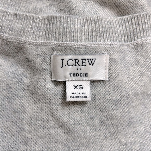 J.Crew Teddie Wool Blend Gray Long Sleeve Sweater XS - Picture 7 of 8